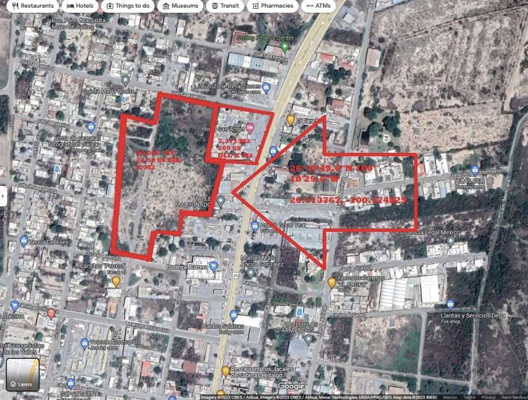 TERRENO COMERCIAL EN SABINAS HIDALGO